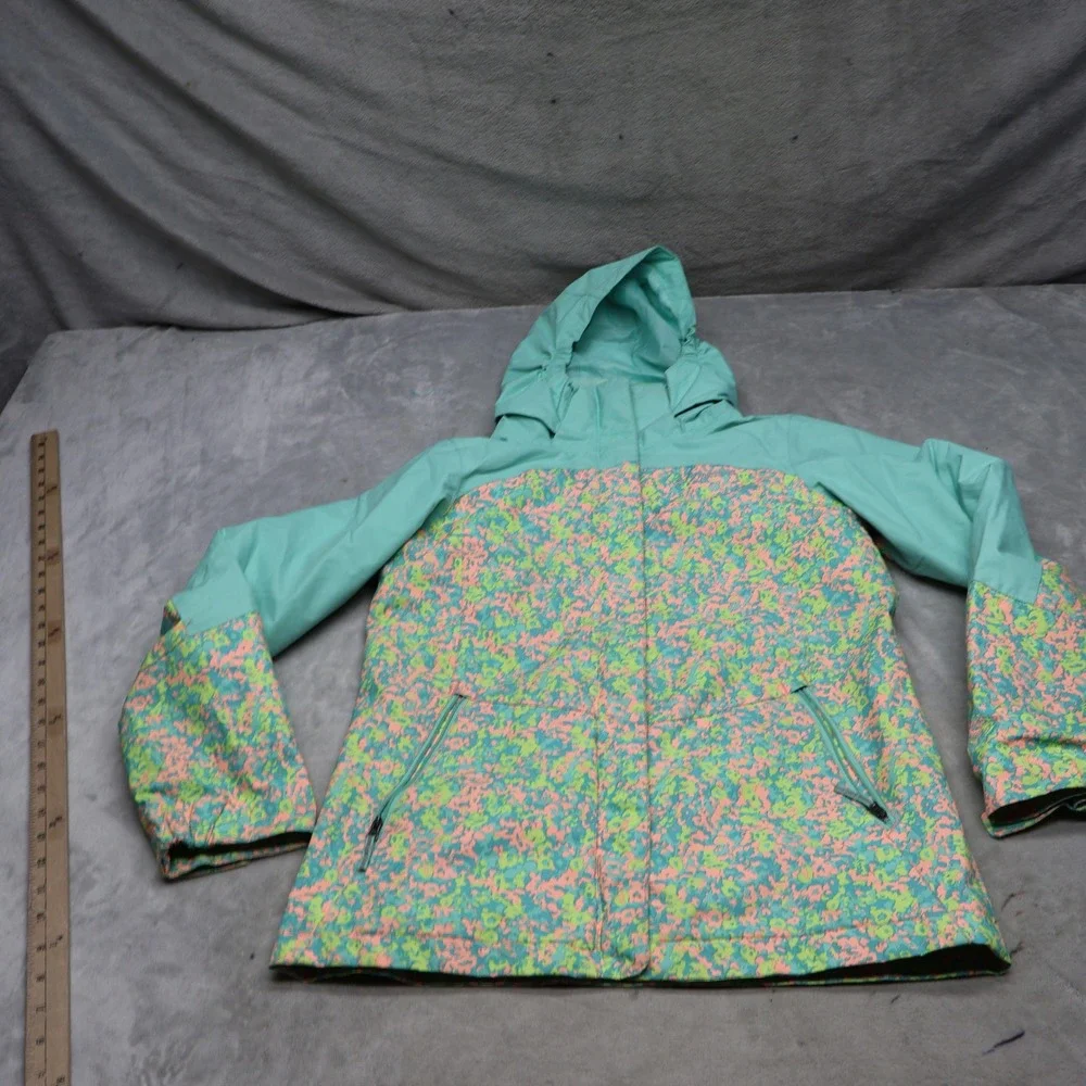 Columbia Jacket Girls Large 14/16 Green Bugaboo II Floral Print Full Zip Winter‎